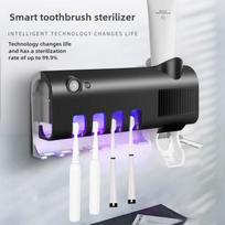 UV dantų šepetėlio sterilizatorius ir automatinis dantų pastos dozatorius su montavimu be gręžimo Magnetic Cup (Random Color)