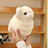Animacinis Avytės Ėriuko Pliušinis Žaislas Mielos Kawaii Gyvūnų Lėlės Iškamšytas Minkštas Apkabinimo Pagalvė Sofos Pagalvėlė Kambario Dekoracija Kalėdinė Gimtadienio Dovana 25cm balta