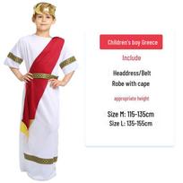 Vaikiški graikų deivės ir romėnų princesės Helovino kostiumai - persirengimo karnavaliniai drabužiai berniukams ir mergaitėms boy Greece, M