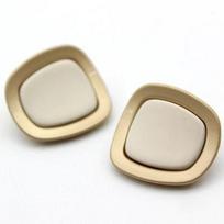10Pcs/lot 17/21/25mm Multicolor sunken shape metal button rectangular beige black coffee sweater hair rope decorative button 17mm balta