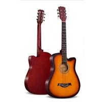 38 colių medinė gitara pradedantiesiems: Liaudies praktikos instrumentas suaugusiems ir mokiniams