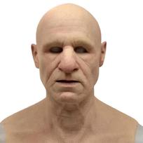 Patogi seno žmogaus kaukė Helovino vakarėliui Cosplay Realistiškos senelio kaukės Helovino pabaigos kaukė