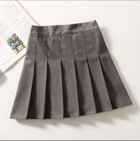 Rudens baltas klostuotas JK sijonas pradinių ir vyresnių klasių mergaitėms Size 120 (fits around 110cm) gray