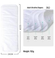 Kvėpuojančios nešiojamos plaunamos medžiaginės sauskelnės suaugusiems – sugeriančios ir patogios senjorams Regular Size [2.1-3.2 Feet, 80-180 lbs] itin plonas akių pravediklis (kasdieniam naudojimui) spalva