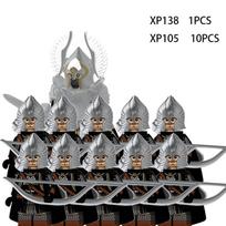 Viduramžių elfas Rohan kareiviai gvardijos armijos loteris Veiksmo figūrėlės Mini plytos lėlės Surinkite statybinius blokelius MOC „pasidaryk pats“ žaislai vaikams dovanoti
