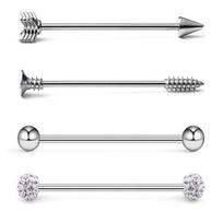 Industrial Barbell & Arrow Earrings for Double Ear Piercings - Hot Sale