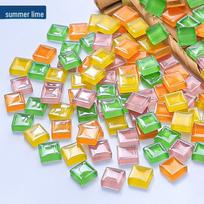 450 vnt. 1 cm spalvingų kristalinio stiklo mozaikos plytelių kūrybiškam „pasidaryk pats“ vaikų menui 1cm Square