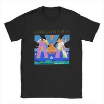 Vyriški Khruangbin Newports Jazz marškinėliai Medvilniniai viršutiniai drabužiai Juokingi trumpomis rankovėmis apvalia kaklo iškirpte T-shirt Vasariniai marškinėliai S juoda