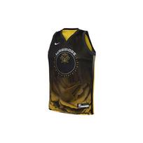 Nike X NBA Golden State Warriors Curry City Edition Golden Lotus Sports Breathable Jersey Kids jersey Black 3Z2B7BU8W-WAR S