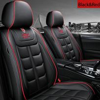 1 priekinės sėdynės automobilio sėdynės užvalkalas Odinis salonas Automobilių sėdynių užvalkalai Kilimėliai Universalūs sėdynės dangtelio apsauginiai padėklai Auto priedai One Seat juoda/raudona