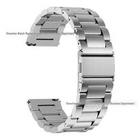 Universalus greito atleidimo titano lydinio dirželis (24/22/20mm) Huawei & Samsung 20mm three-bead titanium strap sidabras