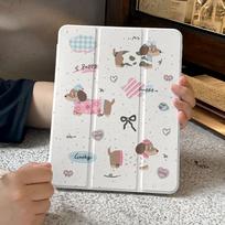 Apsauginis planšetinio kompiuterio dėklas iPad Pro 12.9/iPad Air 13 2024/iPad Air 13 2025/iPad Mini 6 7/iPad 9.7/iPad Pro 13 11/iPad 11 10.9/iPad 10.2 su dėklu rašikliui iPad Mini 6 2021 gryna