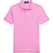 Polo Ralph Lauren Polo Shirt Ss25 Embroidered Logo Cotton Short Sleeve Kids tops Peach-Pink 323703632-196 L