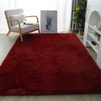 Šilkinis vilnos tie-dye kilimas pliušinis svetainės miegamojo naktinio stalelio pledas grindų kilimėlis minkšta pagalvėlė buitinis 40*40CM bordinė