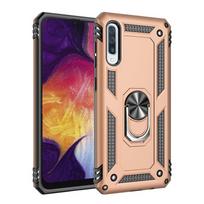 Samsung Armor Kritimui Atsparus Telefono Dangtelis su Žiedu - Suderinamas su A50, A70, A10E Samsung M30 juoda