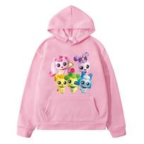Teenie ping Cartoon Fleece sweatshirt Anime hoodie y2k sudadera Autumn  boys hoodie Pullover Children clothing kids clothes girls 130 rožinė