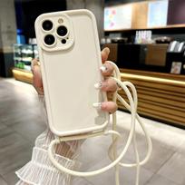 Smūgiams atsparus matinis iPhone 14 Pro Max dėklas su kryžminiu dirželiu iPhone Air