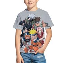 Vaikų animacinių filmų marškinėliai Japonijos Naruto 3D trumpomis rankovėmis Vasaros berniukų futbolo sportinis marškinėlis Laisvalaikio ir pramogų drabužiai 100