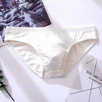 Vyriški apatiniai vyriški trikampiai apatiniai medvilniniai kvėpuojantys seksualūs vyriški apatiniai M balta