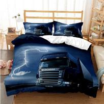 Scania Sunkvežimio Antklodės Užvalkalų Komplektas 3D Spaudinys Minkštas Antklodės Užvalkalas Mikropluošto Patalynės Komplektas Madingas Sunkvežimio Antklodės Užvalkalas Kambario Dekorui 2/3 vnt. Eu Twin 135x200cm
