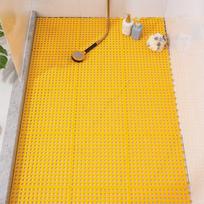 9 vnt. neslystantis vonios kilimėlis TPE ekologiškas dušo grindų kilimėlis 30x30cm -30°C šalčiui atsparus apsaugotas nuo kritimo siurbtukai 6 spalvos 130g/190g variantai 4pcs 30*30*0.6cm geltona