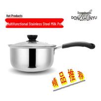 18 cm nerūdijančio plieno nelipnus puodas: Vienrankė, Kūdikių maistui, sriuboms, pienui ir greitai paruošiamiems makaronams, suderinama su indukcine kaitlente. 16cm Pot gray
