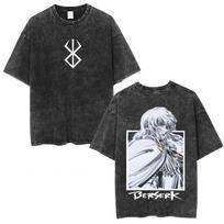 Japoniški Anime Berserk Guts Vintažiniai skalbti marškinėliai Griffith Kardininkas Gatsu Aukojimas Zodd Marškinėliai Unisex Medvilniniai Laisvalaikio Marškinėliai S