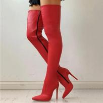 Madingi Nauji Juodi Virš Kelio Batai Stiletto Aukštakulniai 11 Cm Klubas vakarėlis Lieknos Kojos Batai Didelis Dydis 43 Vandeniui Atsparūs Asmenybės Batai 34 raudona