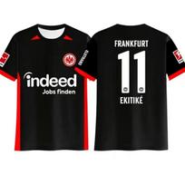 Frankfurt Iš tiesų 3DPrint Sport Greitai džiūstantis Kvėpuojantis Vyriškas Marškinėlis Futbolo Džersis Tėvai ir vaikas Berniukas Trumpomis rankovėmis Suaugęs Vaikas Viršus Vasara S