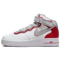 Nike Air Force 1 Mid 07 LV8 Athletic Club Men Sneakers White Gym-Red Light-Smoke-Grey DH7451-100 44.5 gray