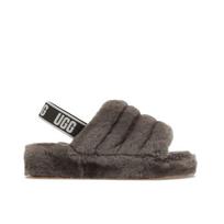 UGG Fluff Yeah Šlepetės Anglies Pilkos Moteriški Kedai Pilki 1095119-CHRC 38