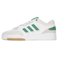 Adidas Drop Step Low Balti Pusiau Teismo Žali Unisex Sportbačiai Debesies Baltumo HQ7132 44