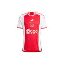 Adidas Ajax Amsterdam 23/24 vyriški futbolo marškinėliai su užrašu ir trumpomis rankovėmis, tamsiai raudoni HZ7725 L