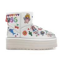 UGG Classic Platform Batai Pop Sketch Moteriški Sportbačiai Balti 1153065-WHT 39