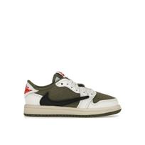 Travis Scott x Air Jordan 1 Retro Low OG SP PS Atvirkštinė alyvuogių / Vidutinė alyvuogių vaikiški sportbačiai žali juodi burių spalvos DO5442-200 31
