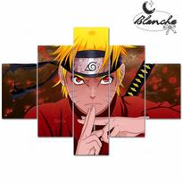 Japonijos anime Naruto 5 vienetų plakatų drobės tapyba Naruto scena Veido siena Menas Modernus spaudinys gerbėjams Svetainės namų dekoras 20x35cm*2  20x45cm*2  20x55cm*1