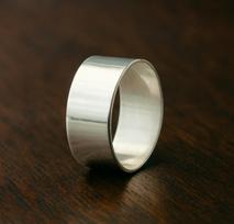 8 mm pločio 925 svarų sterlingų sidabro žiedas, minimalistinis poliruotas žiedas, unisex papuošalas 4 sidabras