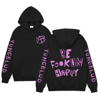 Roko dainininkas Yungblud Be Fookin Happy džemperiai vyrams moterims ilgomis rankovėmis dideli megztiniai Harajuku laisvi džemperiai unisex S