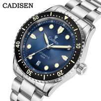 CADISEN 8245 Vyriškas šviečiantis vandeniui atsparus mechaninis laikrodis verslui Mechaninis laikrodis mėlyna