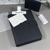 A5 PU odos kortelių ir nuotraukų albumas, Xiaohongshu stiliaus - Didelės vertės, vientisos spalvos dizainas, idealus žvaigždžių kolekcionavimui ir kortelių saugojimui One Transparent Divider