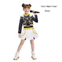 Mergaitės Vaikai Zoey Rumi Mira Cosplay Idol Juodas Sceninis Pasirodymo Kostiumas K-Pop Demonų Medžiotojų Kostiumų Rinkinys Vaikas Helovino Karnavalo Kostiumas 110