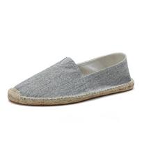 Espadrilės vyrams Vasariniai Nauji Lininiai Vyriški Laisvalaikio Batai Rankų Darbo Nertas Žvejo Batai Madingi Plokščiapadžiai Didelis Dydis 47 38 pilka spalva
