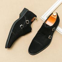 Mada Vyriški Zomšos Lakinės Odos Vienuolio Dirželiu Užsegami Įsispiriami Vairavimo Batai Vyriški Formalūs Vestuviniai Promenadiniai Suknelės Sugrįžimo Batai Sapatos Tenis Masculino 44 black