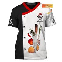 Apvalios iškirptės „Fun Chef“ 3D spausdinti marškinėliai. Madingi trumpomis rankovėmis vyriški marškinėliai – minkštas, vidutinio tamprumo poliesterio audinys, vasariniai, laisvo kirpimo drabužiai. XS smėlis