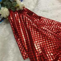 Žuvies žvynų Spandex Bronzinis Audinys Elastingas Lazerinis Maginės Spalvos Vestuvėms Šokiui Scenos Pasirodymams Kostiumų Audinys Metrais 150X100cm 1lot