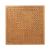 Wooden Fractal Tray Jigsaw Puzzle with Frame Reverse Thinking Impossible Difficult Puzzle Challenge Game Kids Adults Educational Irregular Puzzle Toy D
