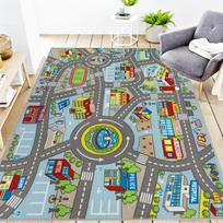 Vaikų eismo kelių žaidimų kilimas Skalbiamas automobilio žemėlapis Edukacinis mokymosi darželio kilimas žaidimų kambariui Miegamojo dekoras Alfombra 50X80CM