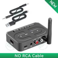 Bluetooth 6.0 garso imtuvas 3,5 mm AUX RCA su mikrofonu HIFI stereo belaidis adapteris palaiko USB U-diską automobiliui, garsiakalbiui, stiprintuvui NO RCA Cable