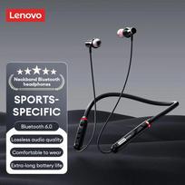 Lenovo Y111 Bluetooth 6.0 Ausinės Belaidės HIFI Garsas Magnetinės Kaklo Juostos Ausinės 8 val. Sportinės Ausinės Vandeniui Atsparūs Ausinukai su Mikrofonu balta