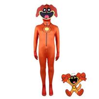 Poppy Playtime Helovino kombinezonas Cosplay kostiumas Pieno šilkas Poliesteris Vaikams Roleplay Child 120 oranžinė